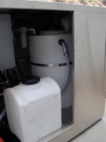 Access to SCAT Machine's Water Heater and Additive Container